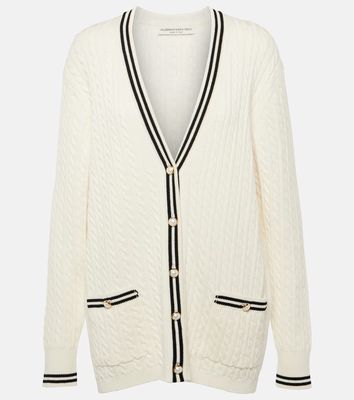 Alessandra Rich Oversized cable-knit cotton cardigan