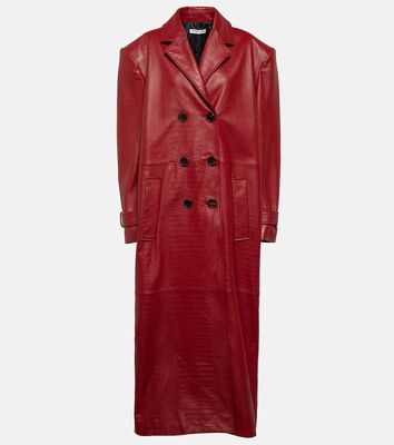 Alessandra Rich Oversized croc-effect leather coat