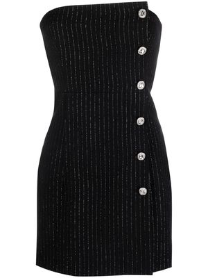 Alessandra Rich pinstripe mini dress - Black