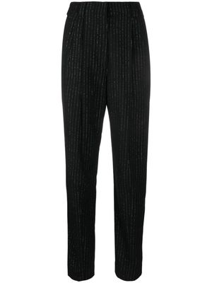 Alessandra Rich pinstripe wool trousers - Black