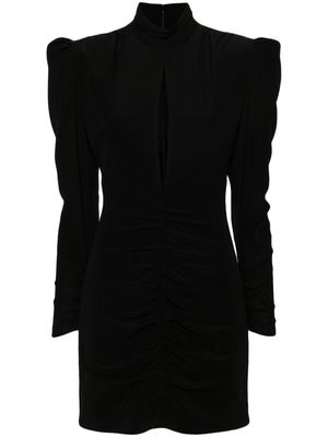 Alessandra Rich ruched-detailing silk mini dress - Black