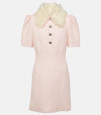 Alessandra Rich Sequined collared tweed minidress