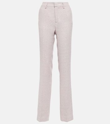 Alessandra Rich Sequined mid-rise straight pants