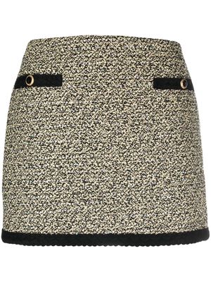 Alessandra Rich sequinned tweed miniskirt - Black