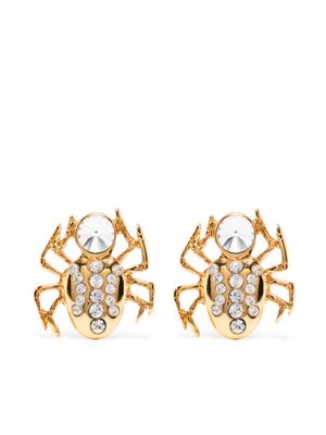Alessandra Rich spider-motif earrings - Gold