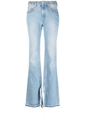 Alessandra Rich studded bootcut jeans - Blue