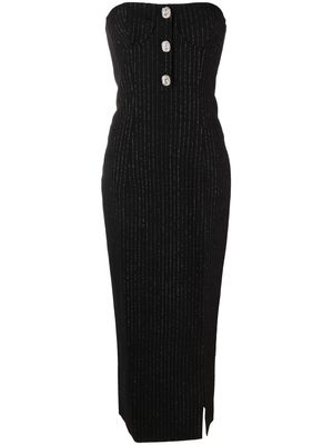 Alessandra Rich tailored strapless dress - Black