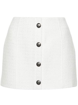 Alessandra Rich tweed A-line miniskirt - White