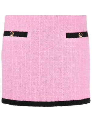 Alessandra Rich tweed low-waist miniskirt - Pink