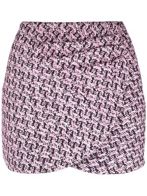 Alessandra Rich tweed wrap miniskirt - Pink