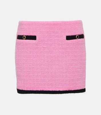Alessandra Rich Wool-blend bouclé miniskirt