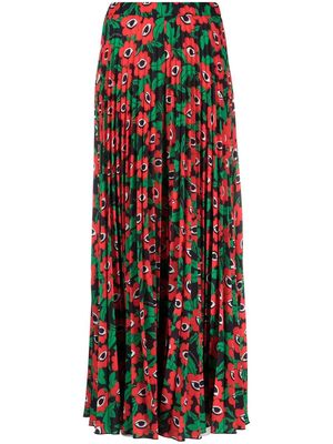 alessandro enriquez all-over flora-print pleated trousers - Green