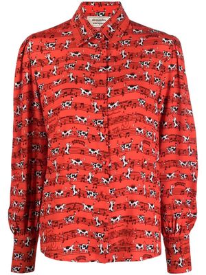 alessandro enriquez all-over print shirt - Red