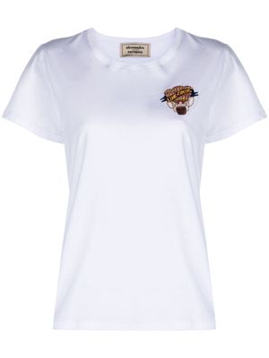alessandro enriquez balloon-embroidered cotton T-shirt - White