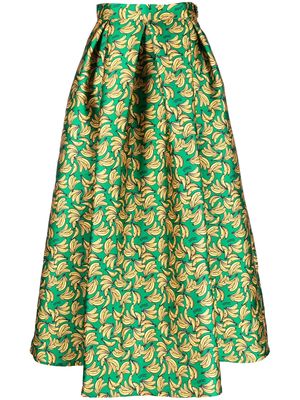 alessandro enriquez banana-print skirt - Green