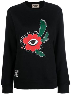 alessandro enriquez Love graphic-print sweatshirt - Black