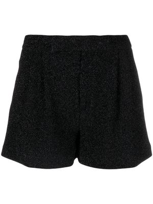 alessandro enriquez lurex-embellished short shorts - Black
