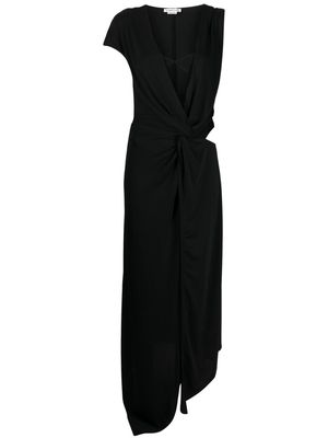 ALESSANDRO VIGILANTE asymmetric cut-out maxi dress - Black