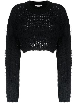 ALESSANDRO VIGILANTE boned-cup knitted jumper - Black