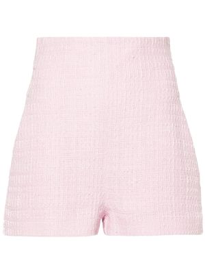 ALESSANDRO VIGILANTE bouclé mini shorts - Pink