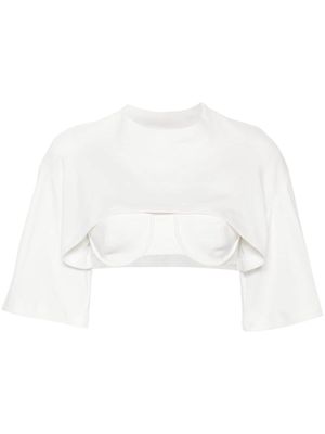 ALESSANDRO VIGILANTE built-in bra T-shirt - White