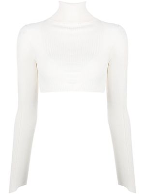 ALESSANDRO VIGILANTE cut out-back cropped top - White