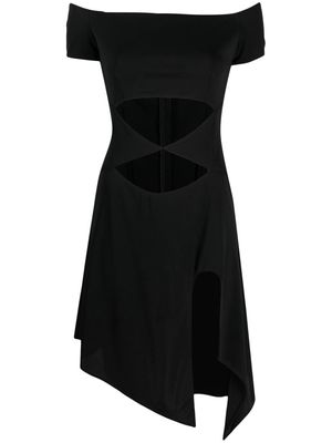 ALESSANDRO VIGILANTE cut-out detail stretch dress - Black