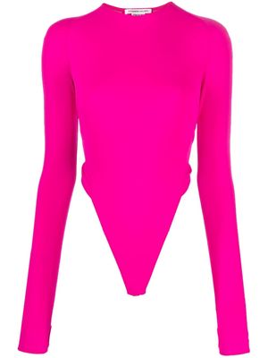 ALESSANDRO VIGILANTE cut-out long-sleeve body - Pink
