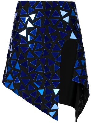 ALESSANDRO VIGILANTE embellished cut-out asymmetric skirt - Black