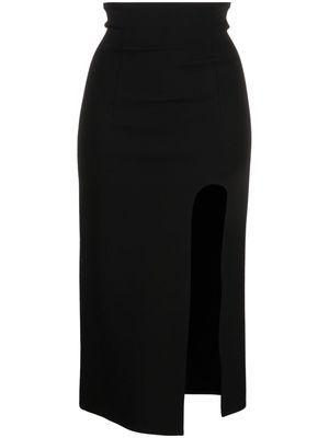 ALESSANDRO VIGILANTE front-split midi skirt - Black