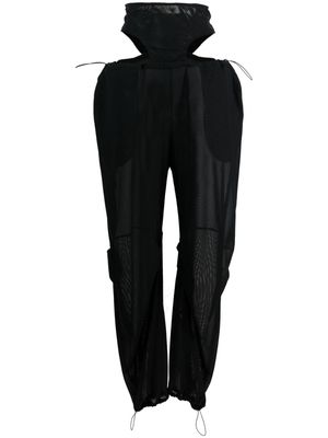 ALESSANDRO VIGILANTE hybrid cut-out trousers - Black