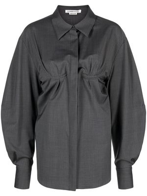 ALESSANDRO VIGILANTE moulded-cup open-back shirt - Grey