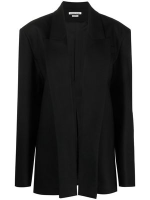 ALESSANDRO VIGILANTE open-front wool-blend blazer - Black