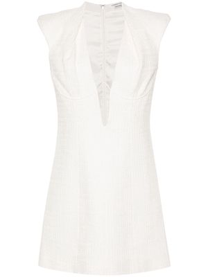 ALESSANDRO VIGILANTE V-neck sleeveless dress - White