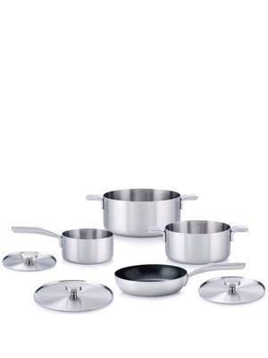 Alessi seven-piece cookware set - Silver