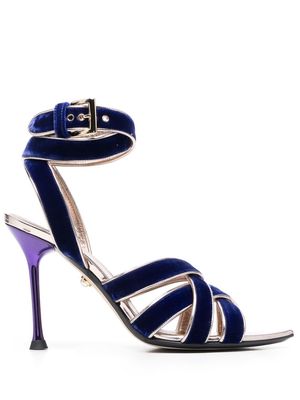 Alevì 105mm strappy leather sandals - Blue