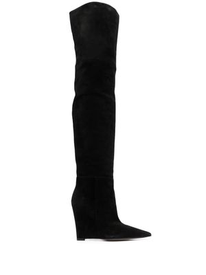 Alevì 110mm thigh-high suede boots - Black