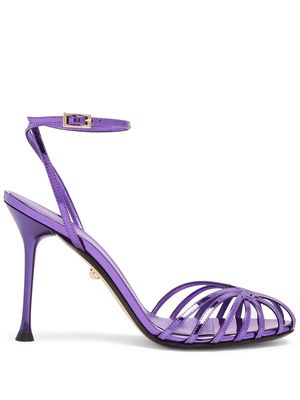 Alevì Ally 95mm leather sandals - Purple