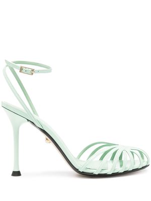Alevì Ally 95mm patent-leather sandals - Green