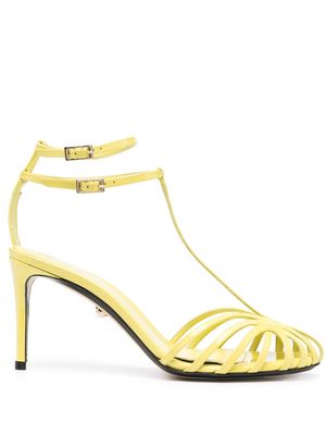 Alevì Anna 80mm leather sandals - Yellow