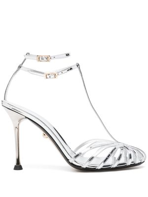 Alevì Anna leather sandals - Silver