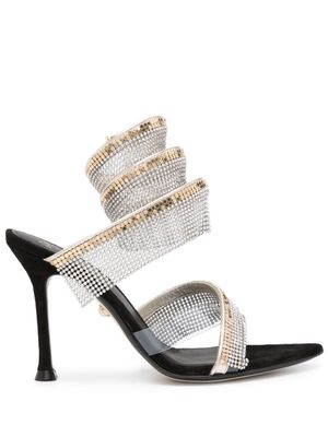 Alevì Bright-s 95mm crystal-embellished sandals - Black