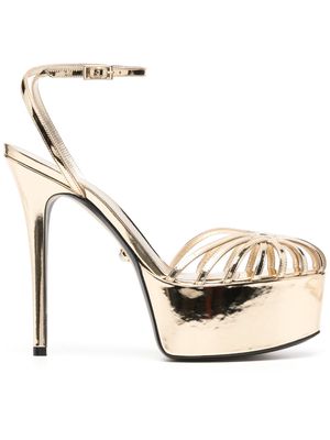 Alevì caged-design metallic sandals - Gold