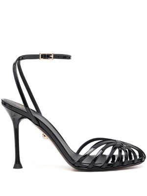 Alevì caged high-heeled stilettos sandals - Black