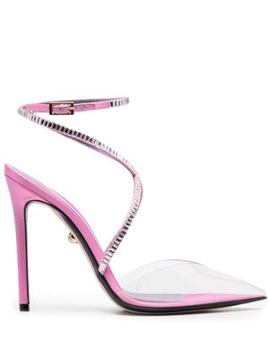 Alevì crystal-embellished calf-leather sandals - Pink