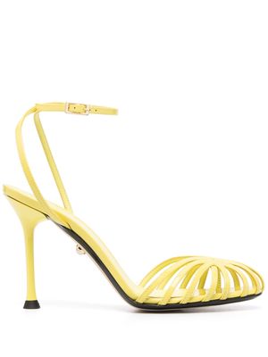 Alevì Gloria 105mm caged sandals - Yellow