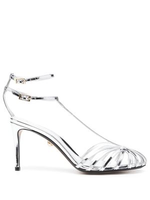 Alevì Jessie 75mm leather sandals - Silver