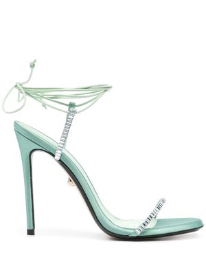 Alevì Kiky 120mm leather sandals - Green