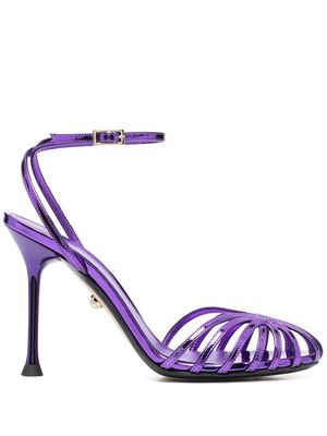 Alevì leather buckled sandals. - Purple