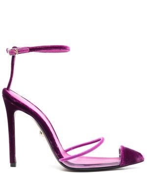 Alevì metallic 120mm heeled pumps - Purple